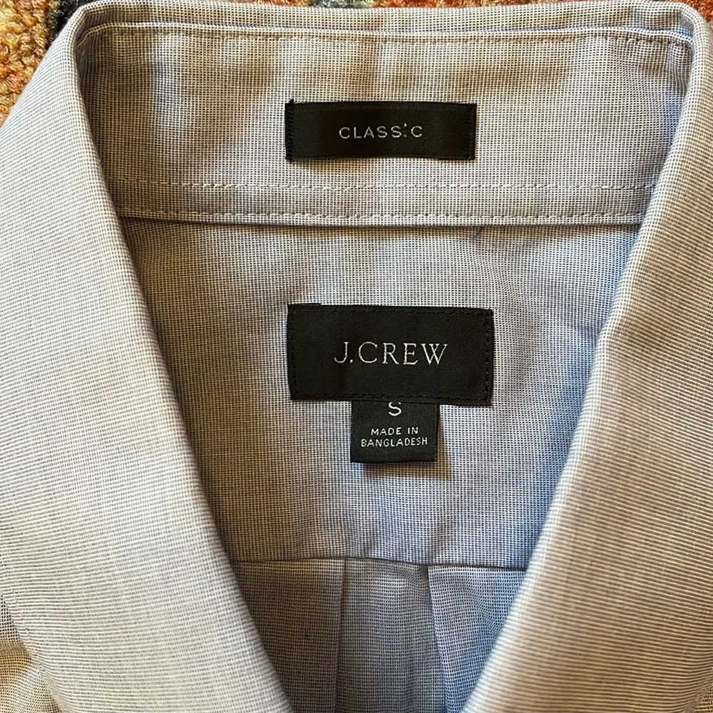 J.Crew Men’s Blue Button Up Long Sleeve Shirt Classic | Size S